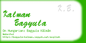 kalman bagyula business card